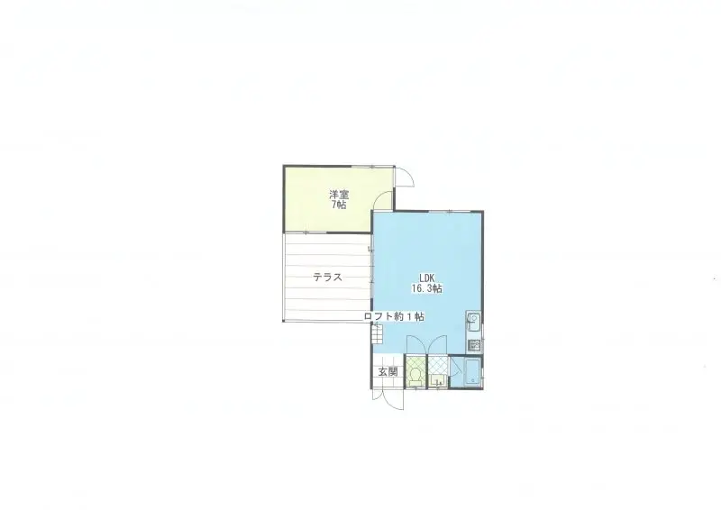 JR駅まで徒歩14分 小さな山小屋風物件 (No.08-2北大河原)