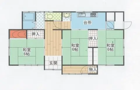 JR駅まで徒歩18分      お庭が広々物件 (No.06-2北大河原）