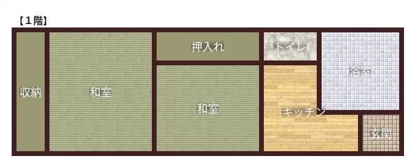 道路沿いの平屋