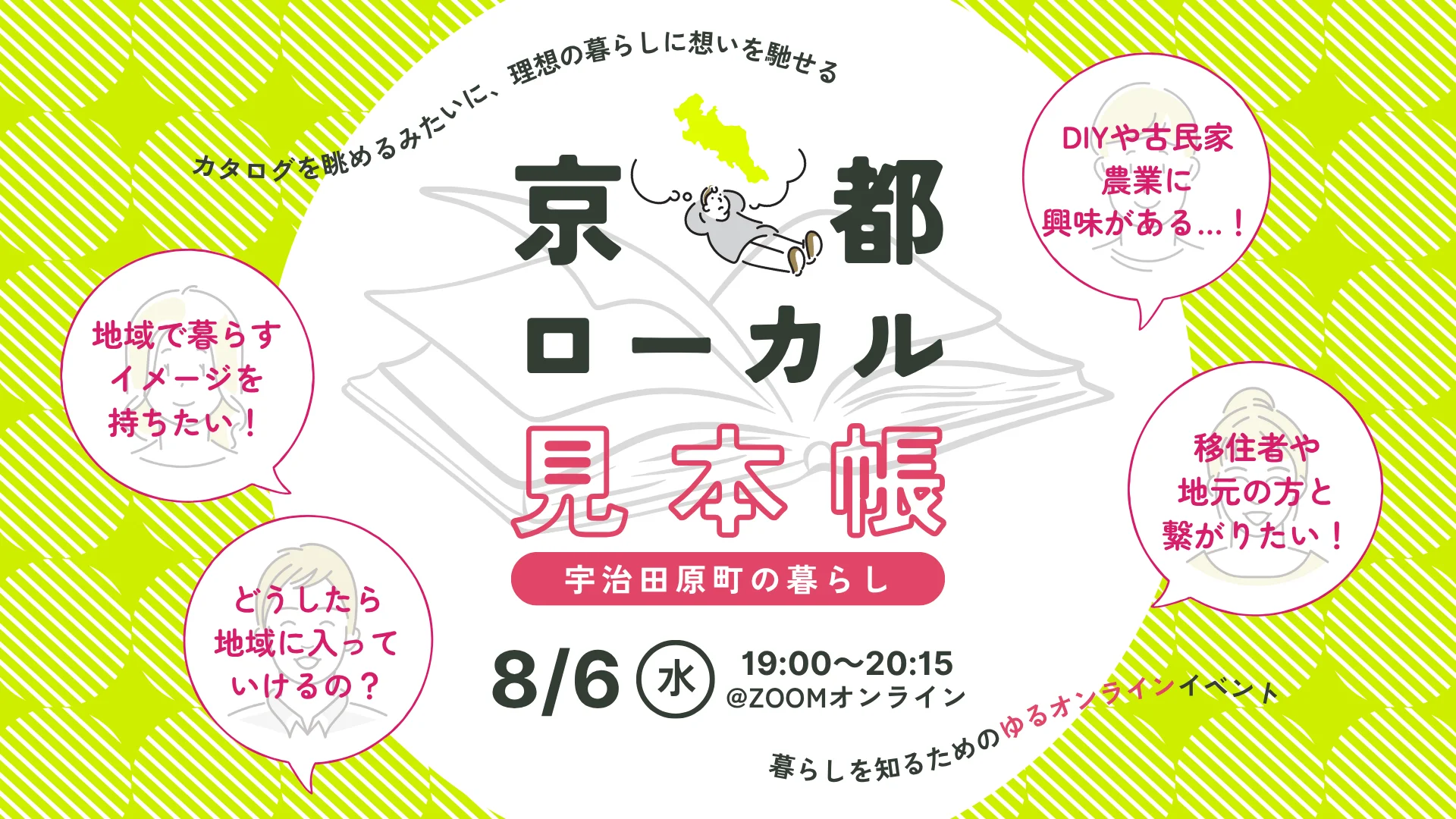 【暮らしを知るためのゆるオンラインイベント】 京都ローカル見本帳～宇治田原町の暮らし～